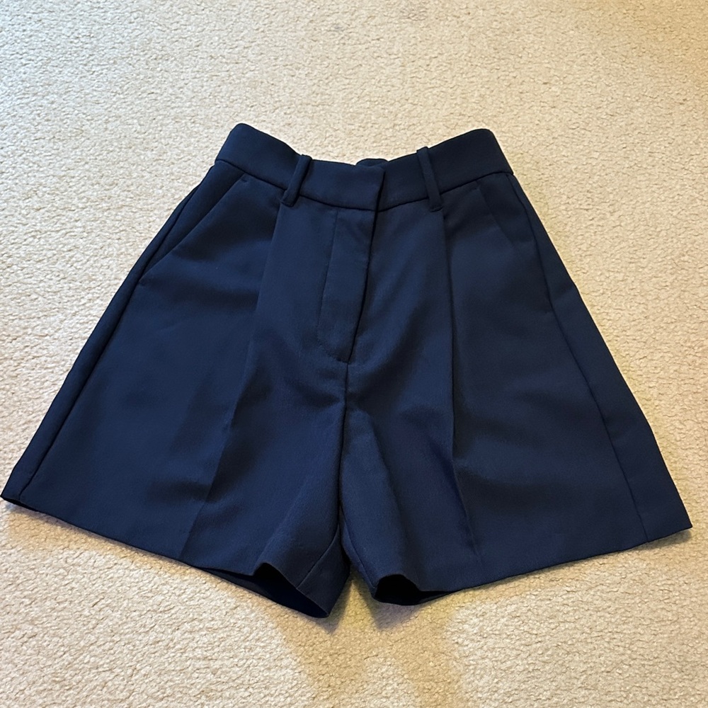 High rise tailored shorts